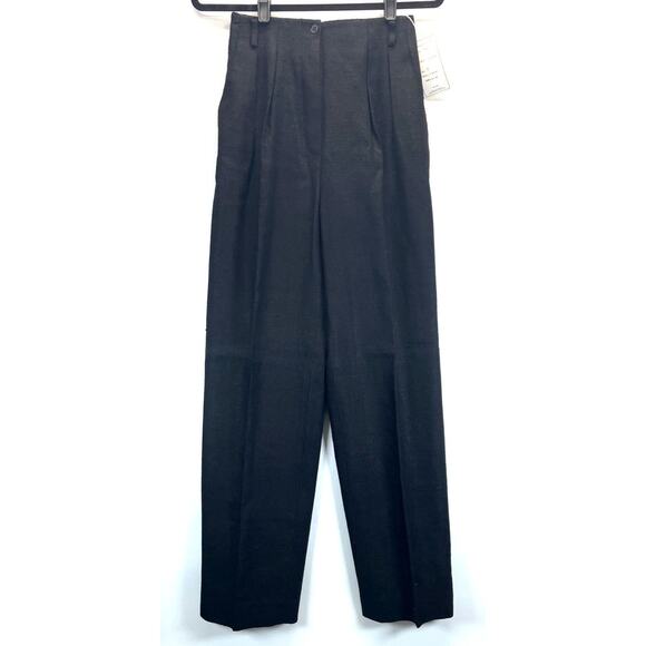 Carlisle Sport Pants - Vintage 80/90s Carlisle/Sport 100% Silk Women's 6 Black Trousers Pants Lined NWT